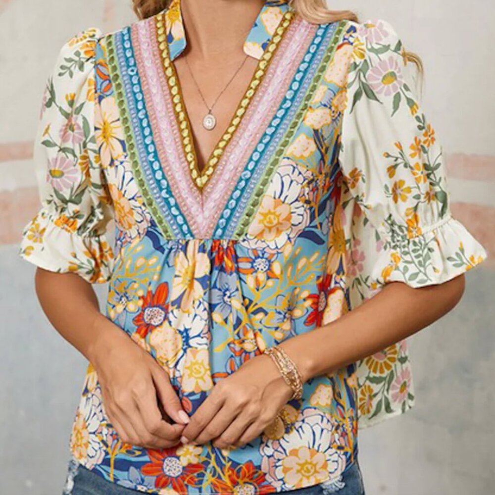 Women's 70s Retro Blouse